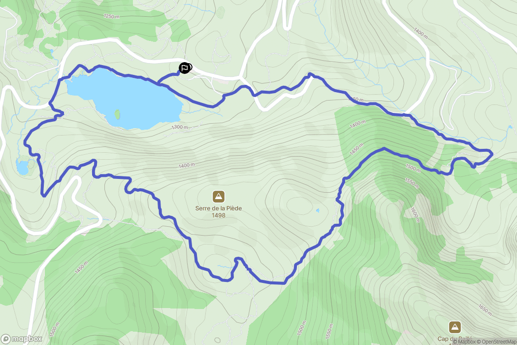 Sentenac : carte du parcours de randonnée - France