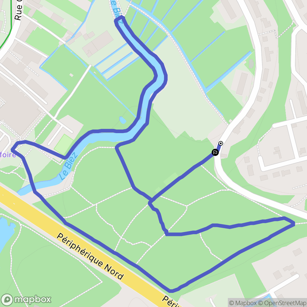 Mondeville : carte du parcours de randonnée - France
