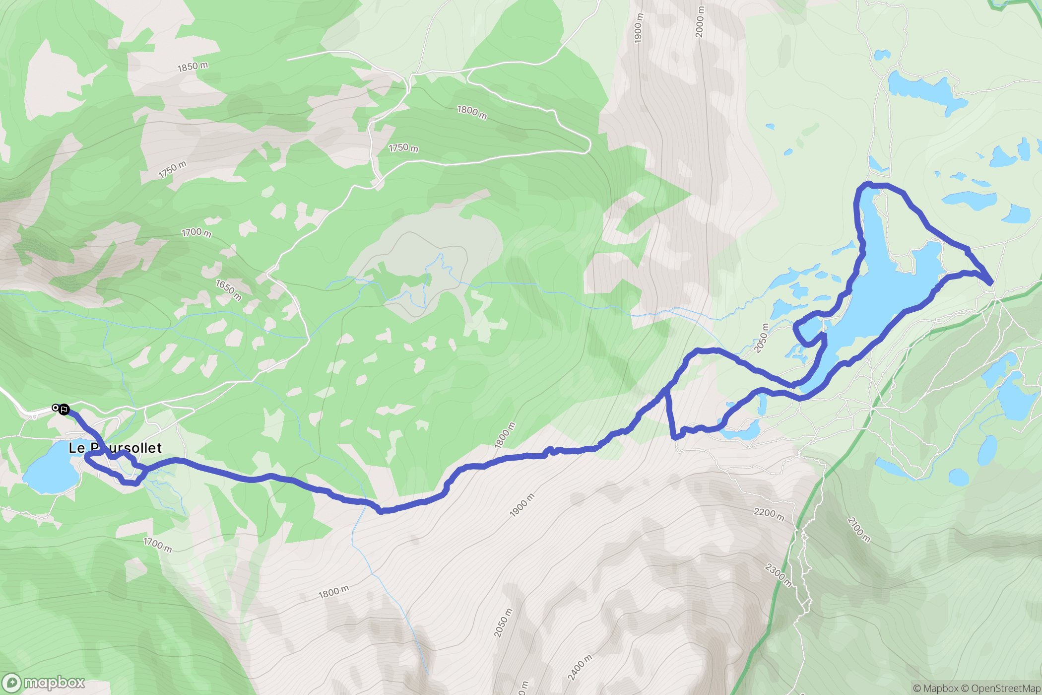 La Morte : carte du parcours de randonnée - France