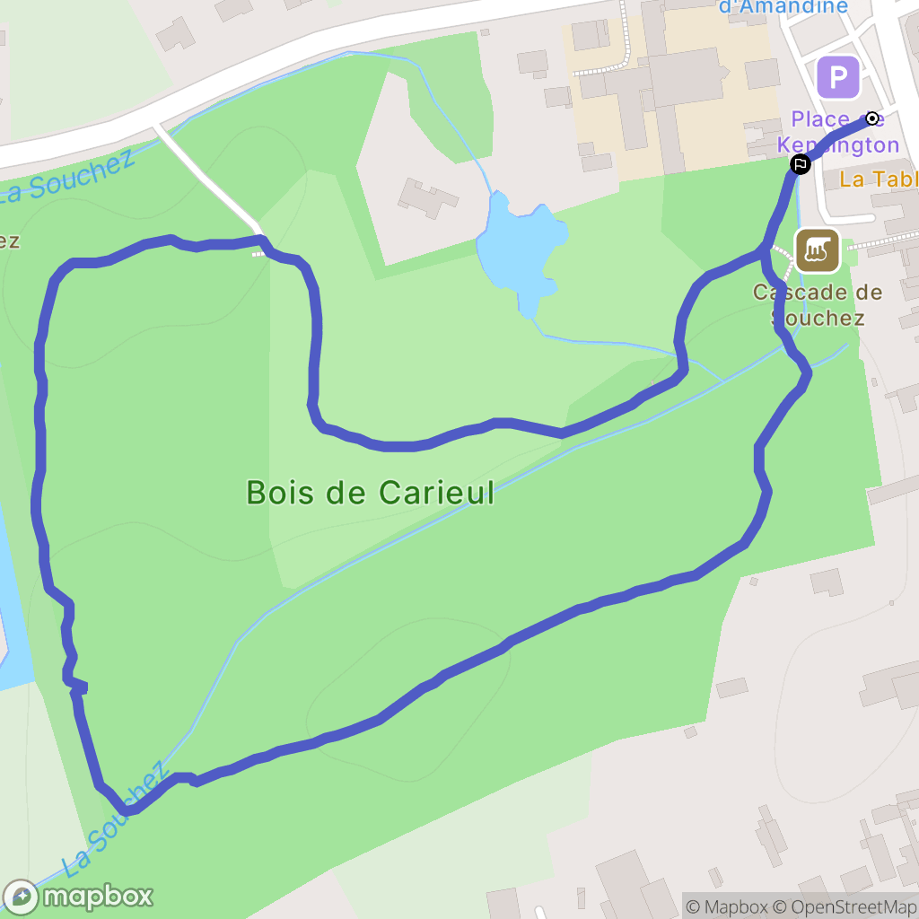 Souchez : carte du parcours de randonnée - France