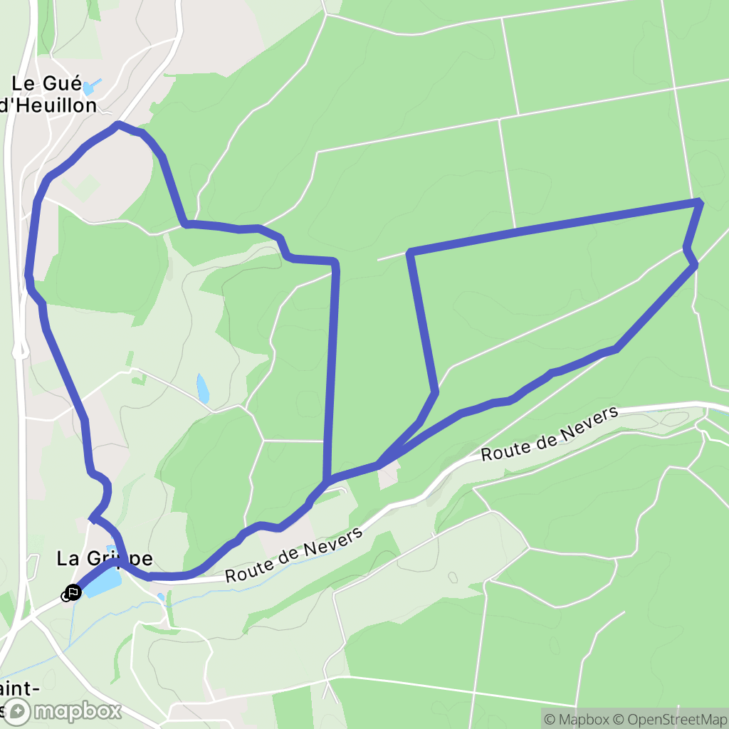 Saint-Martin-d'Heuille : carte du parcours de randonnée - France
