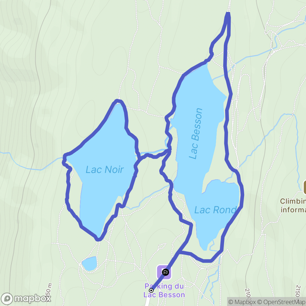 Huez : carte du parcours de randonnée - France