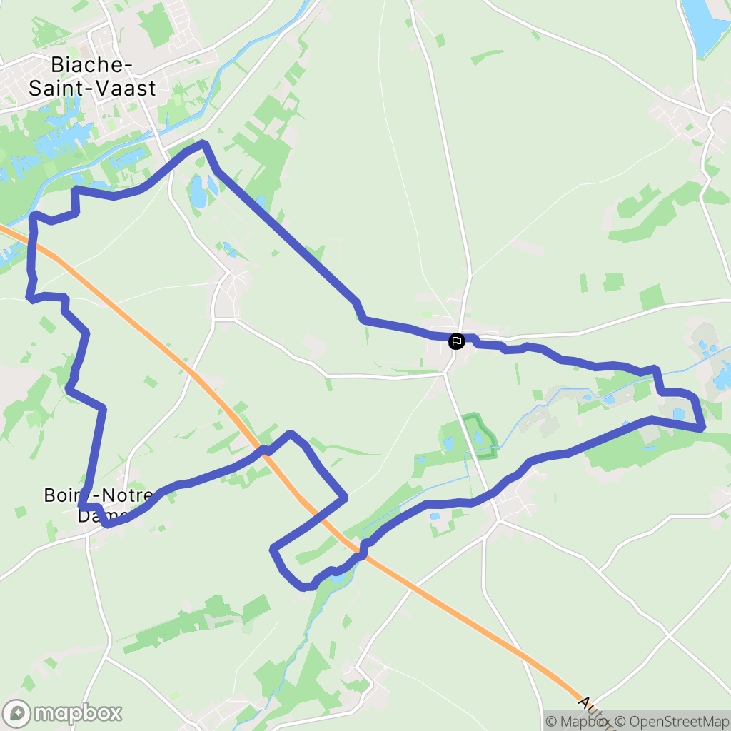 Sailly-en-Ostrevent : carte du parcours de randonnée - France
