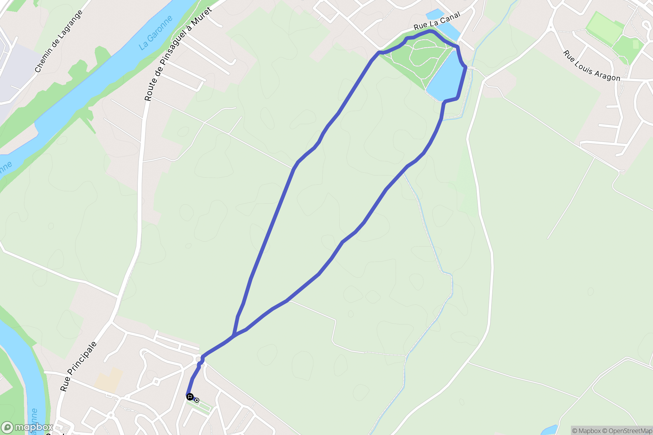 Saubens : carte du parcours de randonnée - France