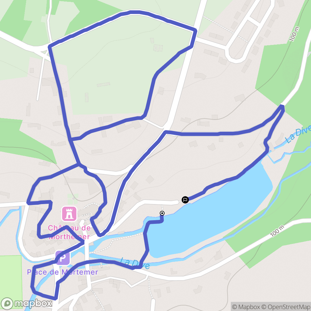Valdivienne : carte du parcours de randonnée - France