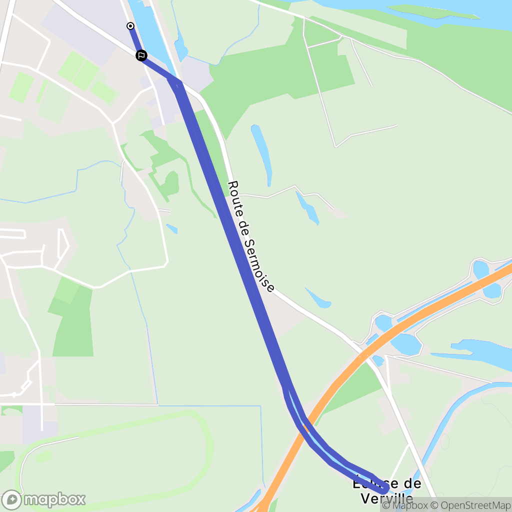 Nevers : carte du parcours de randonnée - France
