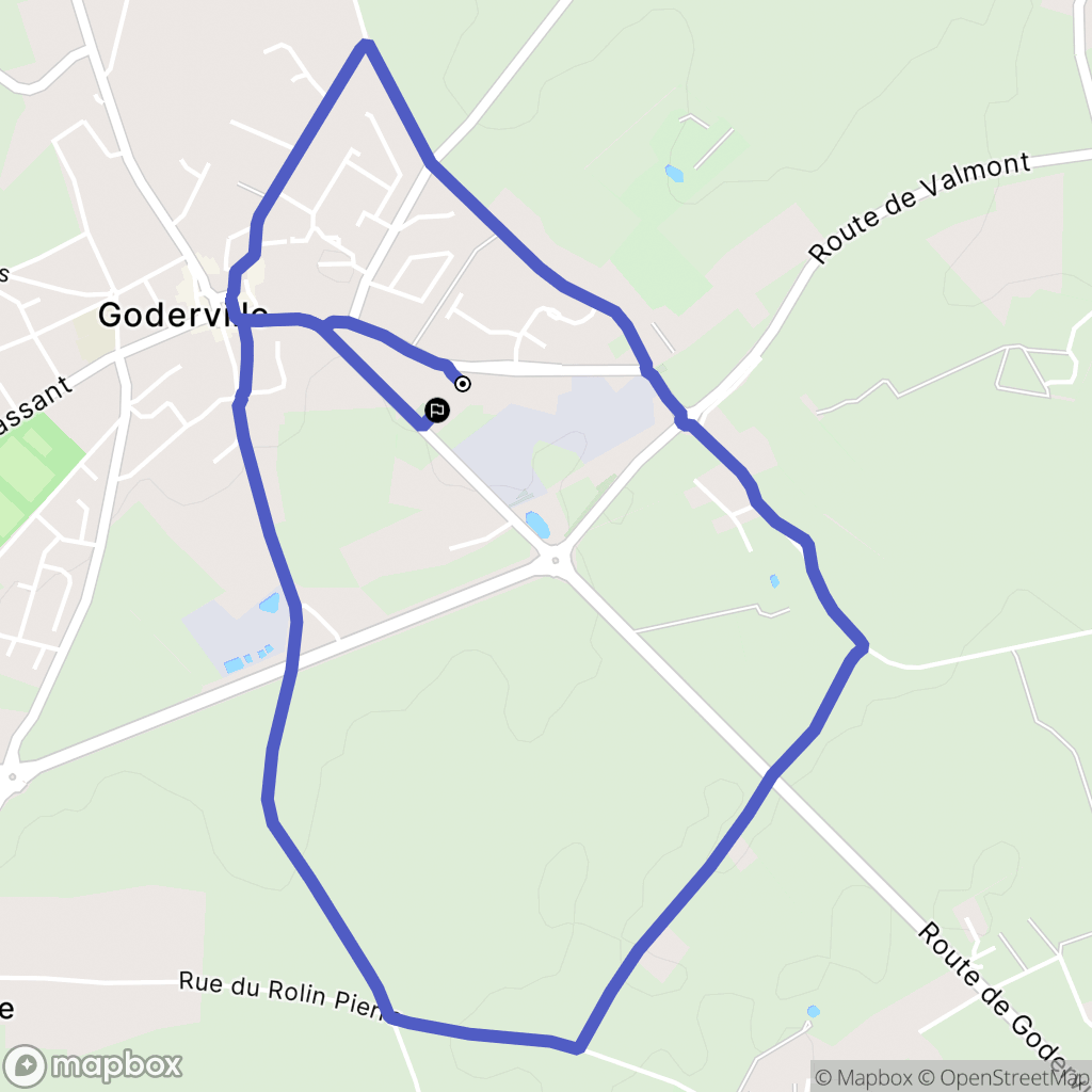 Goderville : carte du parcours de randonnée - France