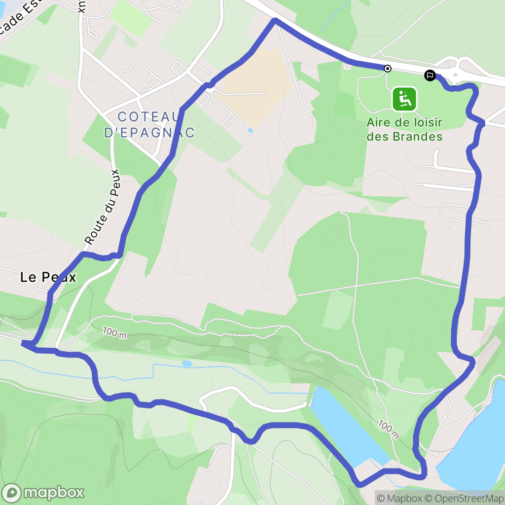 Soyaux : carte du parcours de randonnée - France
