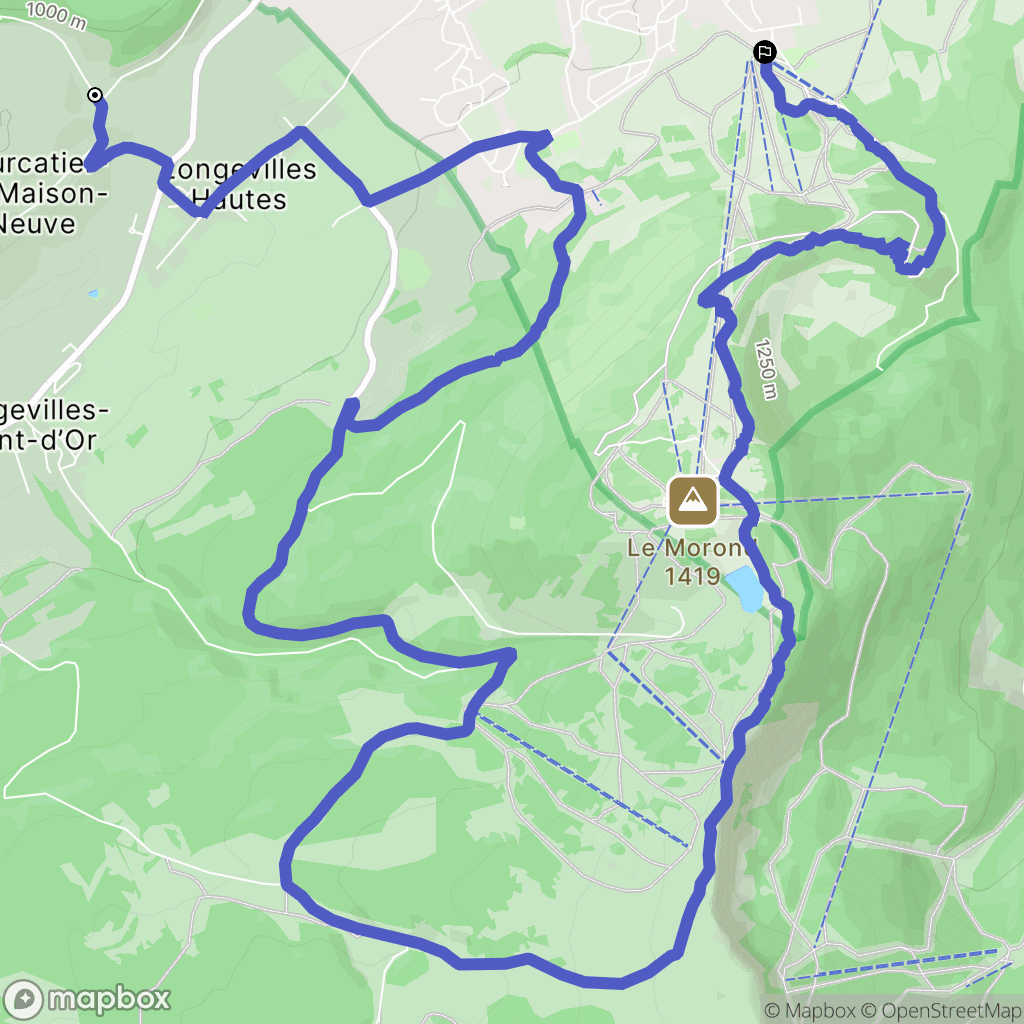 Fourcatier-et-Maison-Neuve : carte du parcours de randonnée - France