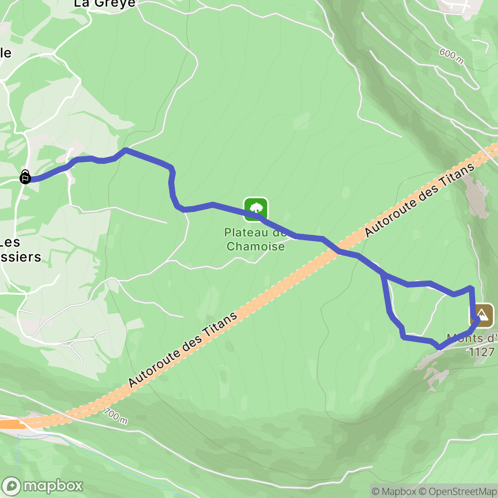 Saint-Martin-du-Fresne : carte du parcours de randonnée - France
