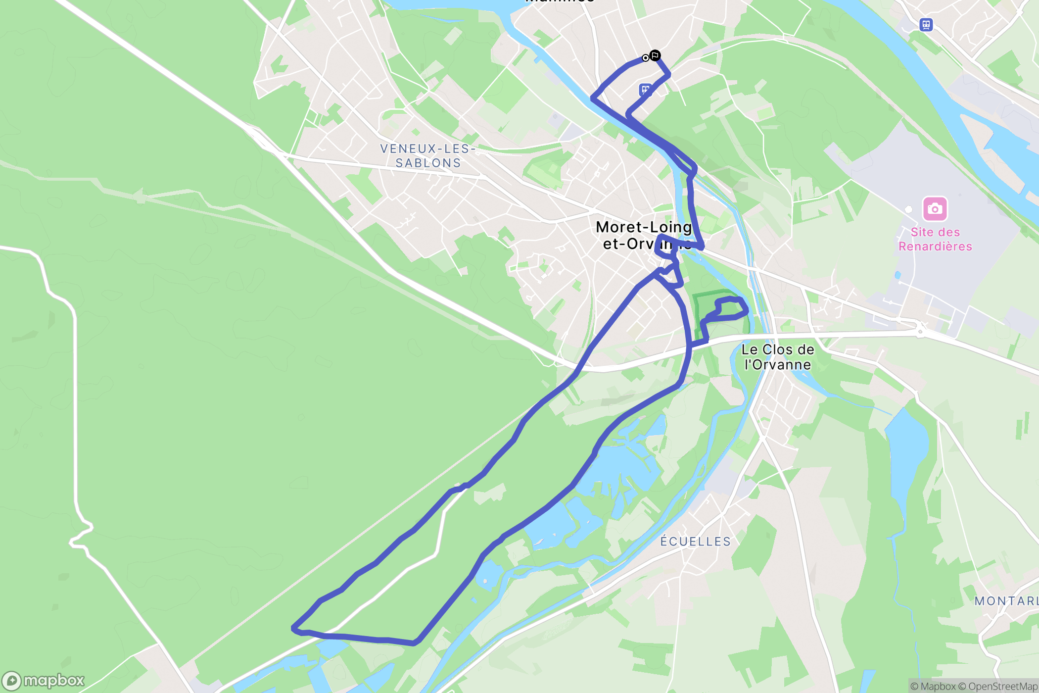 Saint-Mammès : carte du parcours de randonnée - France