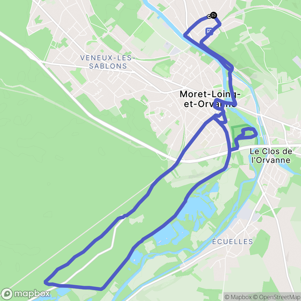 Saint-Mammès : carte du parcours de randonnée - France