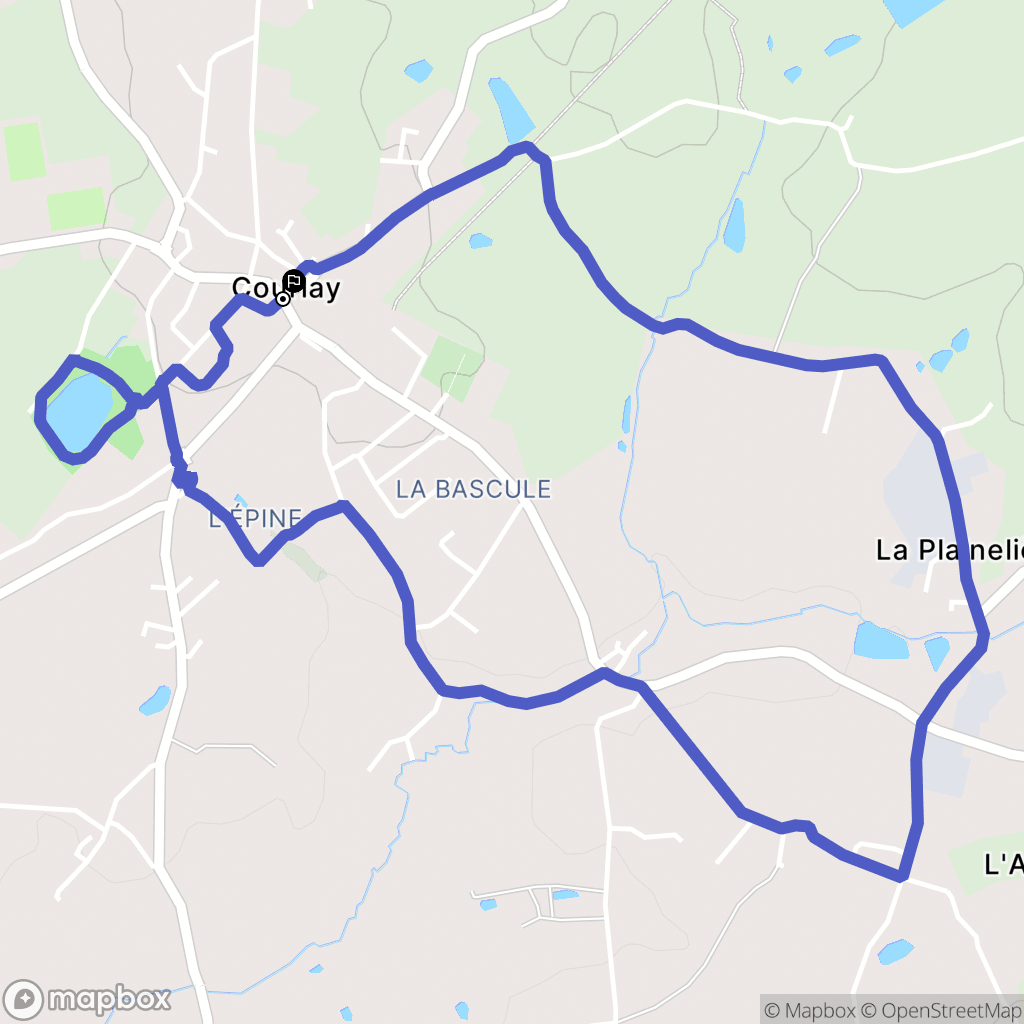 Courlay : carte du parcours de randonnée - France