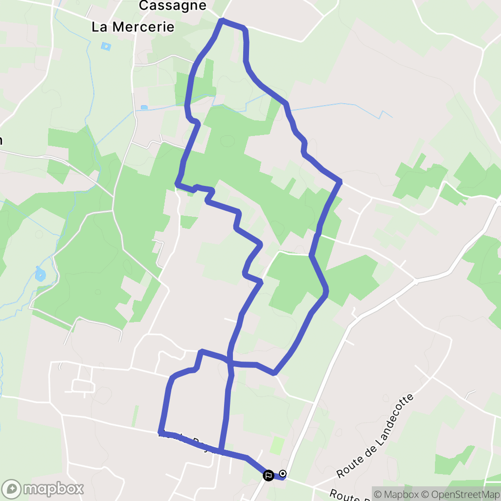 La Lande de Fronsac : carte du parcours de randonnée - France