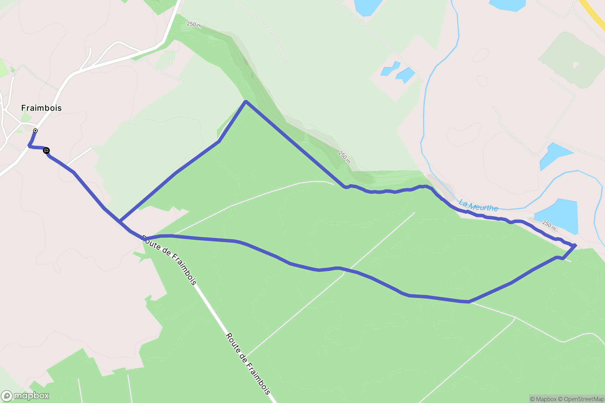 Fraimbois : carte du parcours de randonnée - France