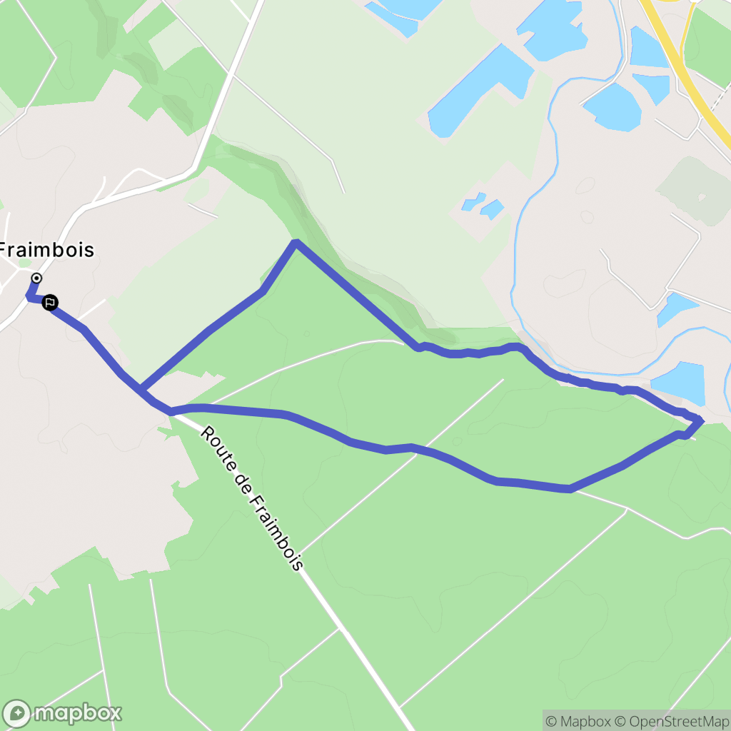 Fraimbois : carte du parcours de randonnée - France