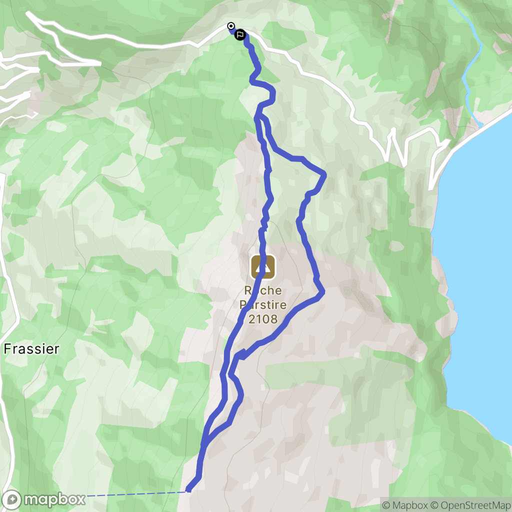 Beaufort : carte du parcours de randonnée - France