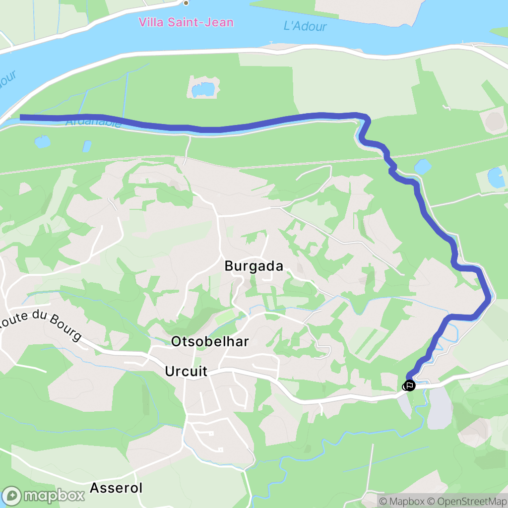 Urcuit : carte du parcours de randonnée - France