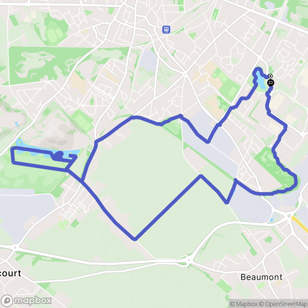 Hénin-Beaumont : carte du parcours de randonnée - France