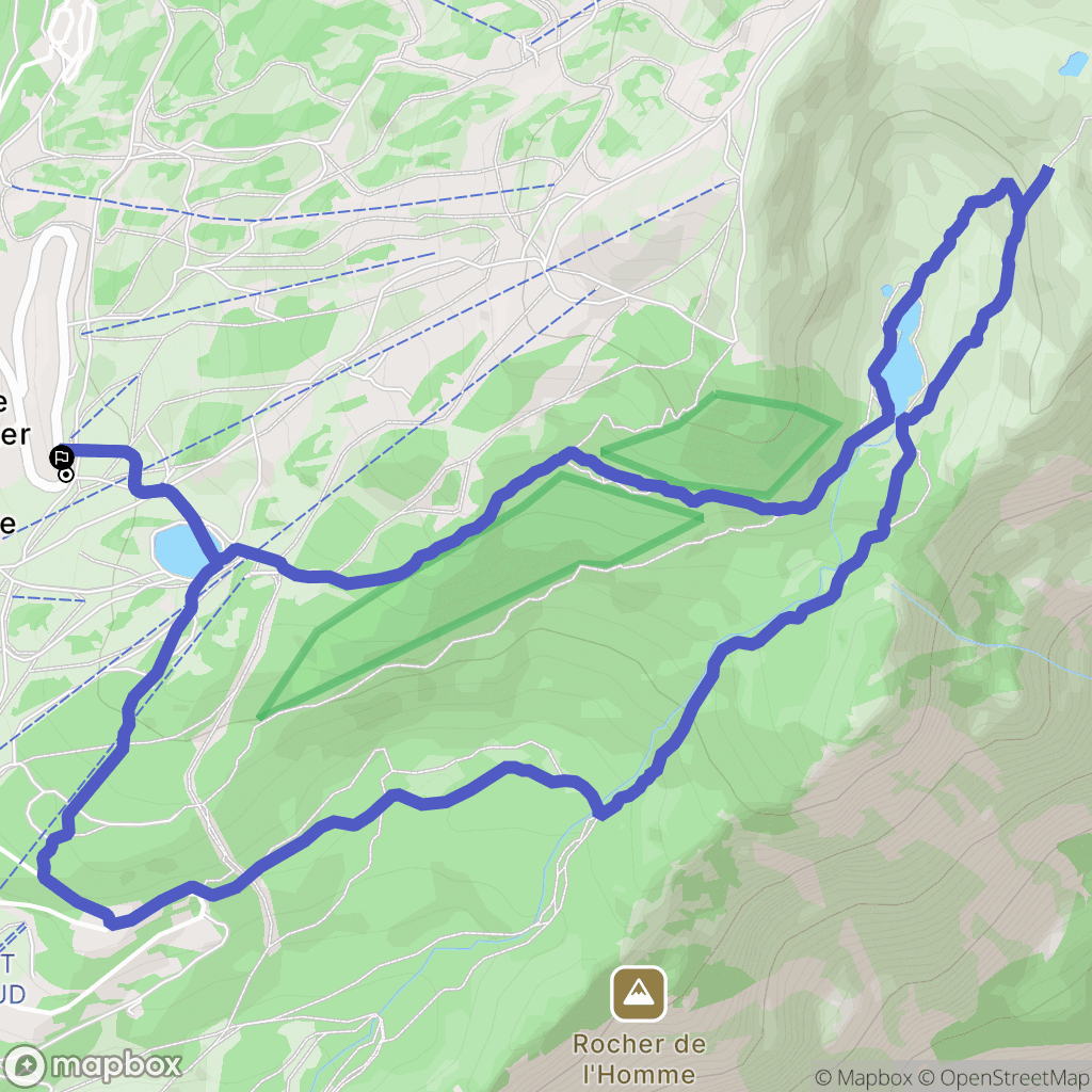 Chamrousse : carte du parcours de randonnée - France