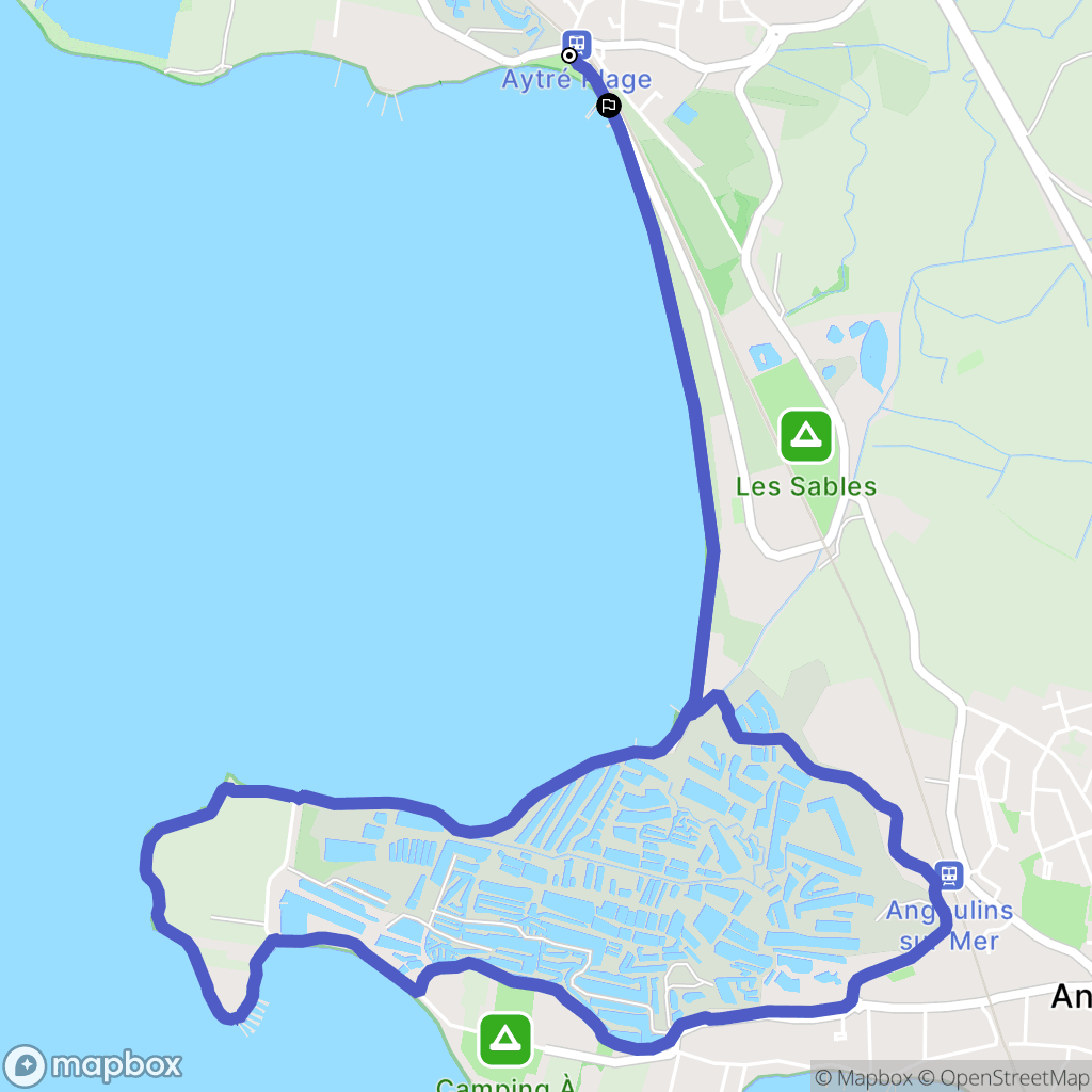 Aytré : carte du parcours de randonnée - France