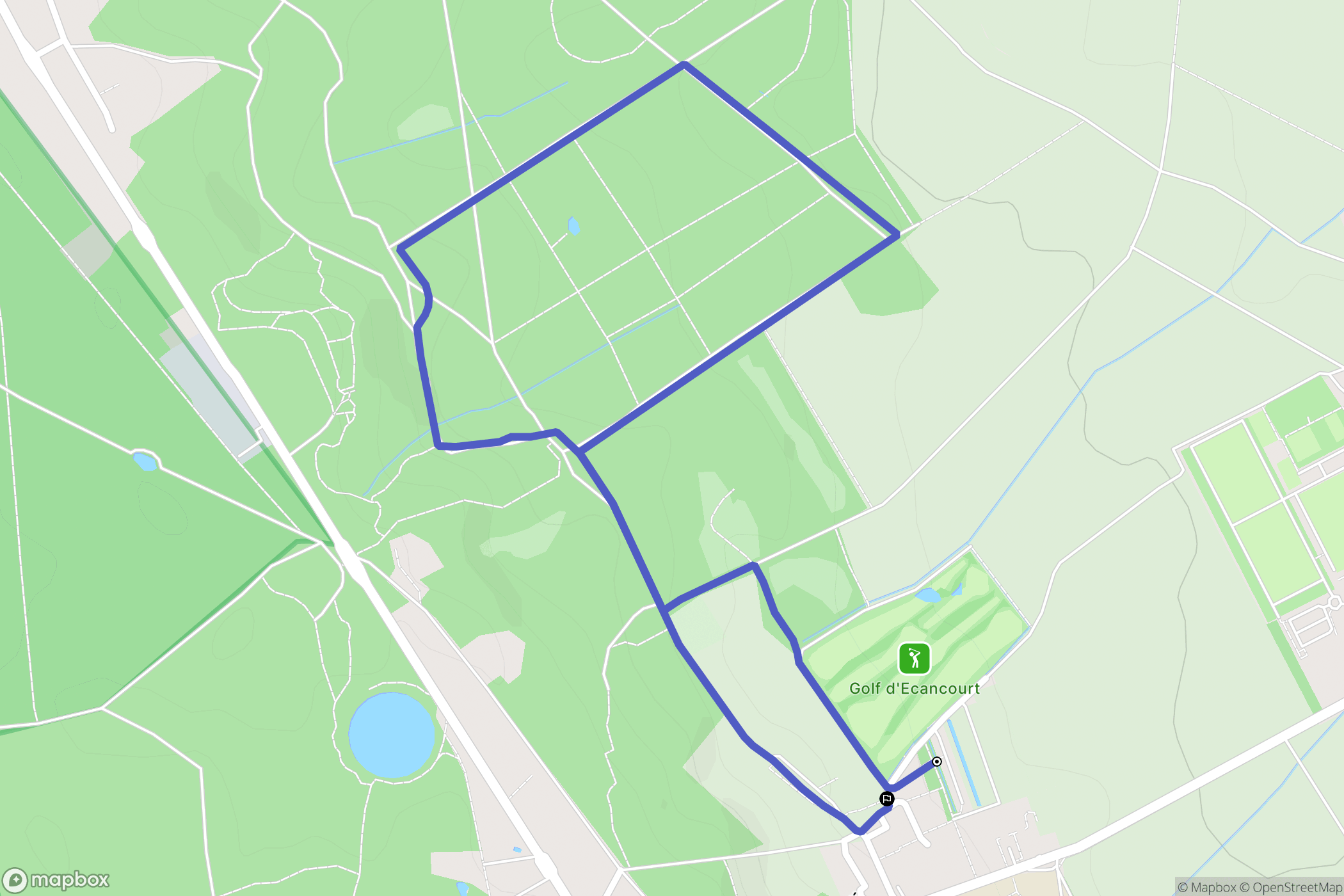 Jouy-le-Moutier : carte du parcours de randonnée - France