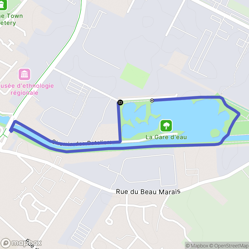 Béthune : carte du parcours de randonnée - France