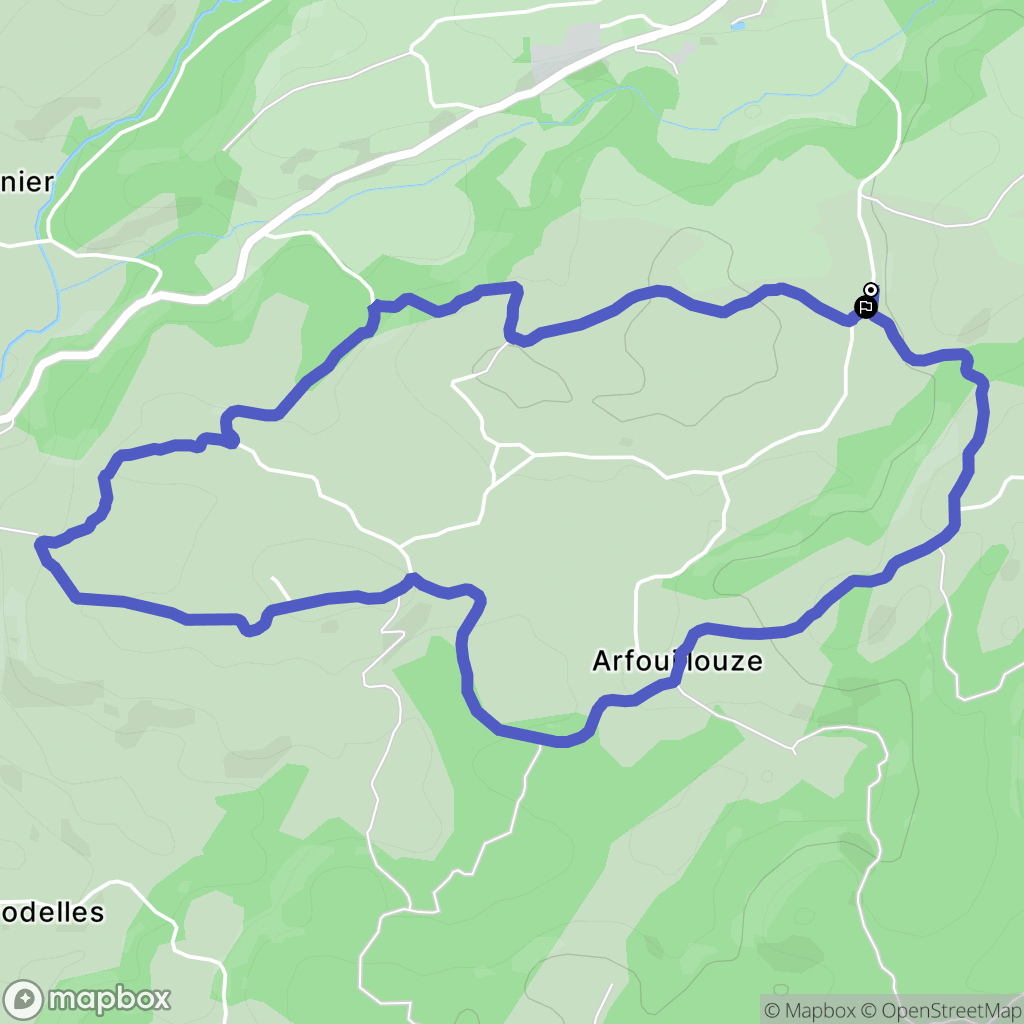Cros : carte du parcours de randonnée - France