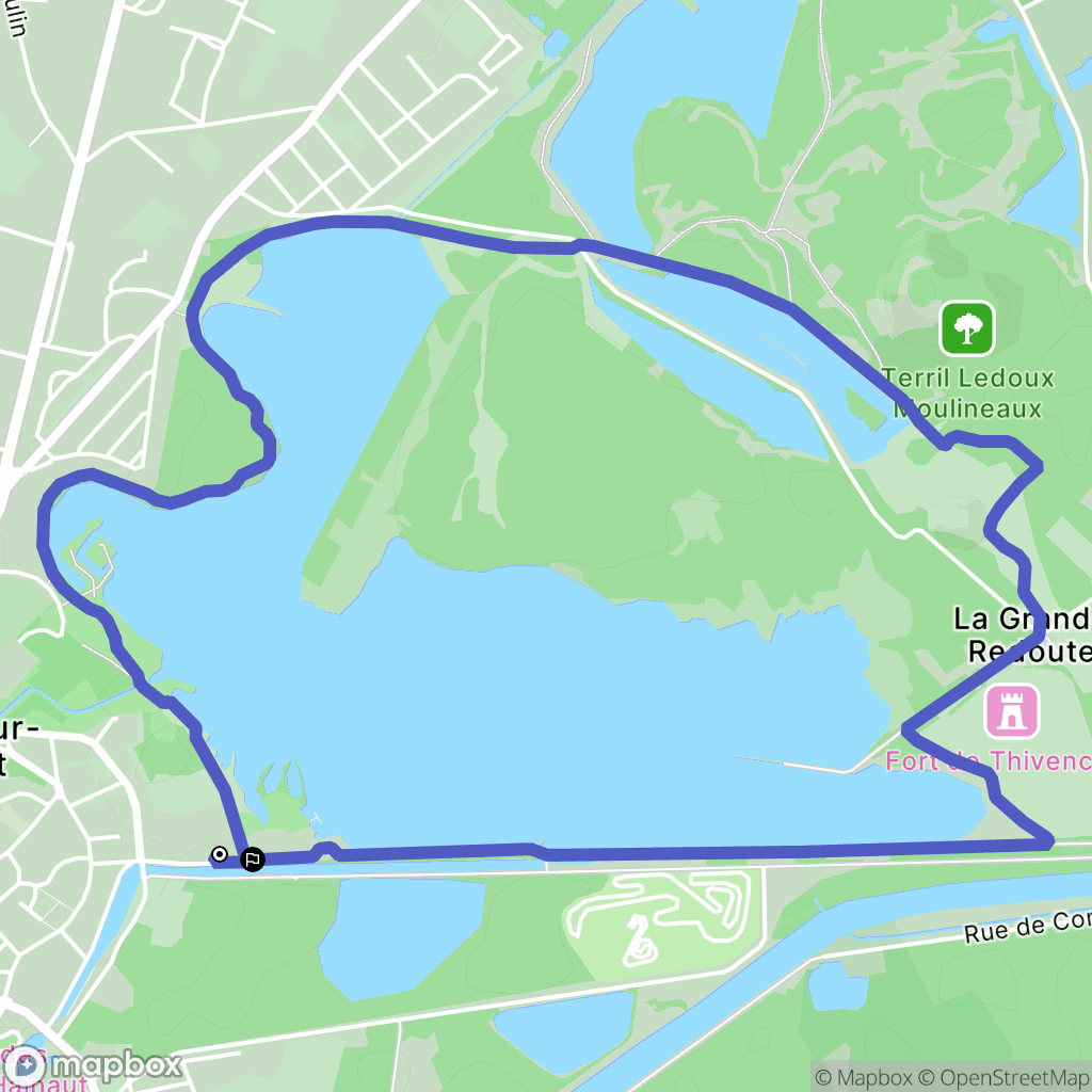 Condé sur l'Escaut : carte du parcours de randonnée - France