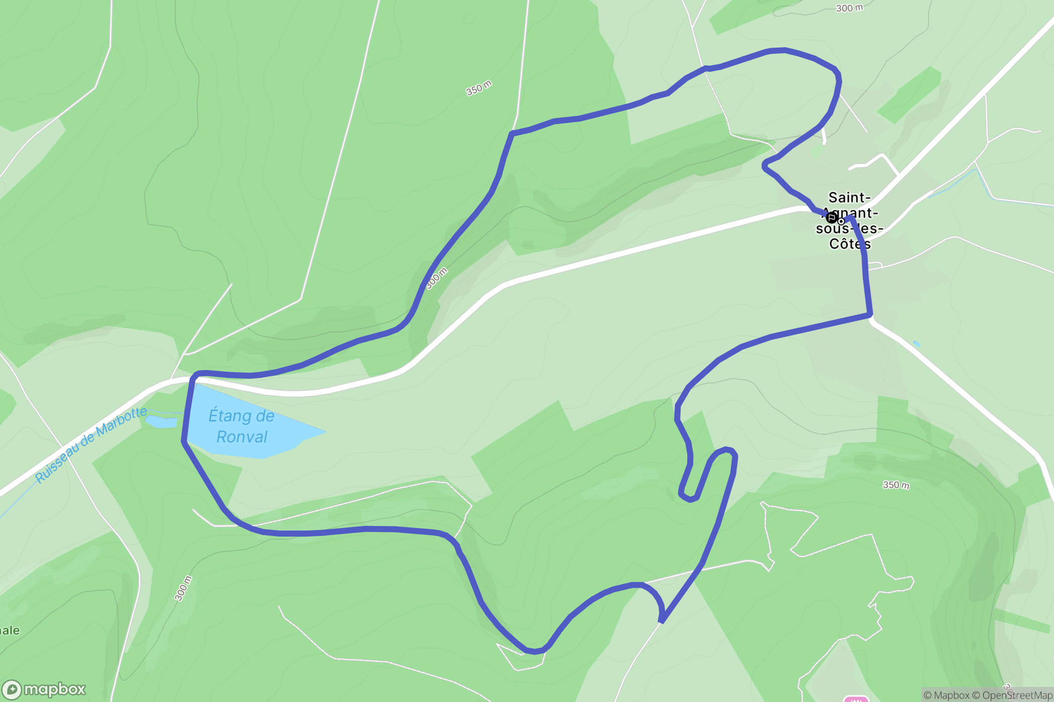 Apremont-la-Forêt : carte du parcours de randonnée - France