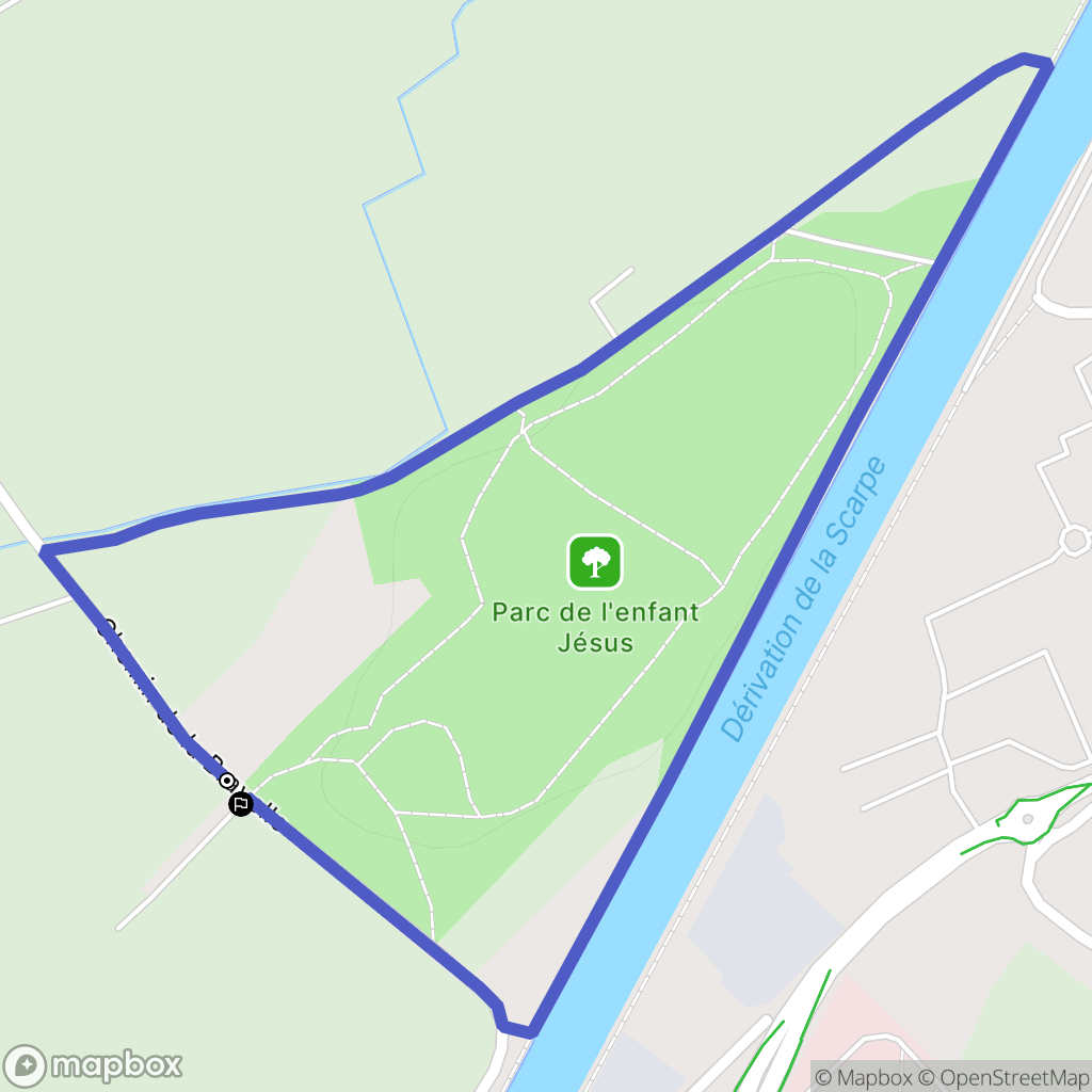 Lambres-Lez-Douai : carte du parcours de randonnée - France