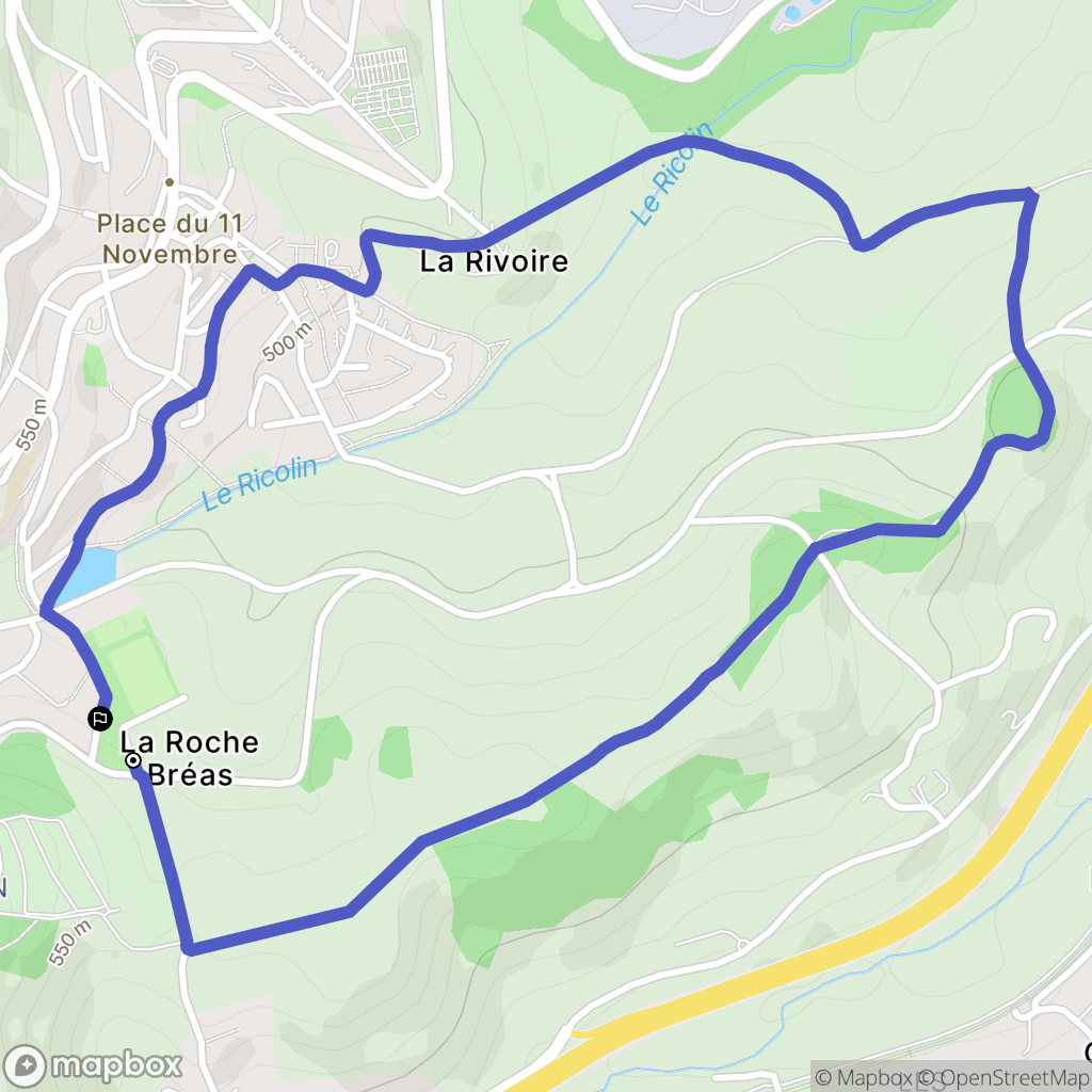 Saint-Jean-Bonnefonds : carte du parcours de randonnée - France