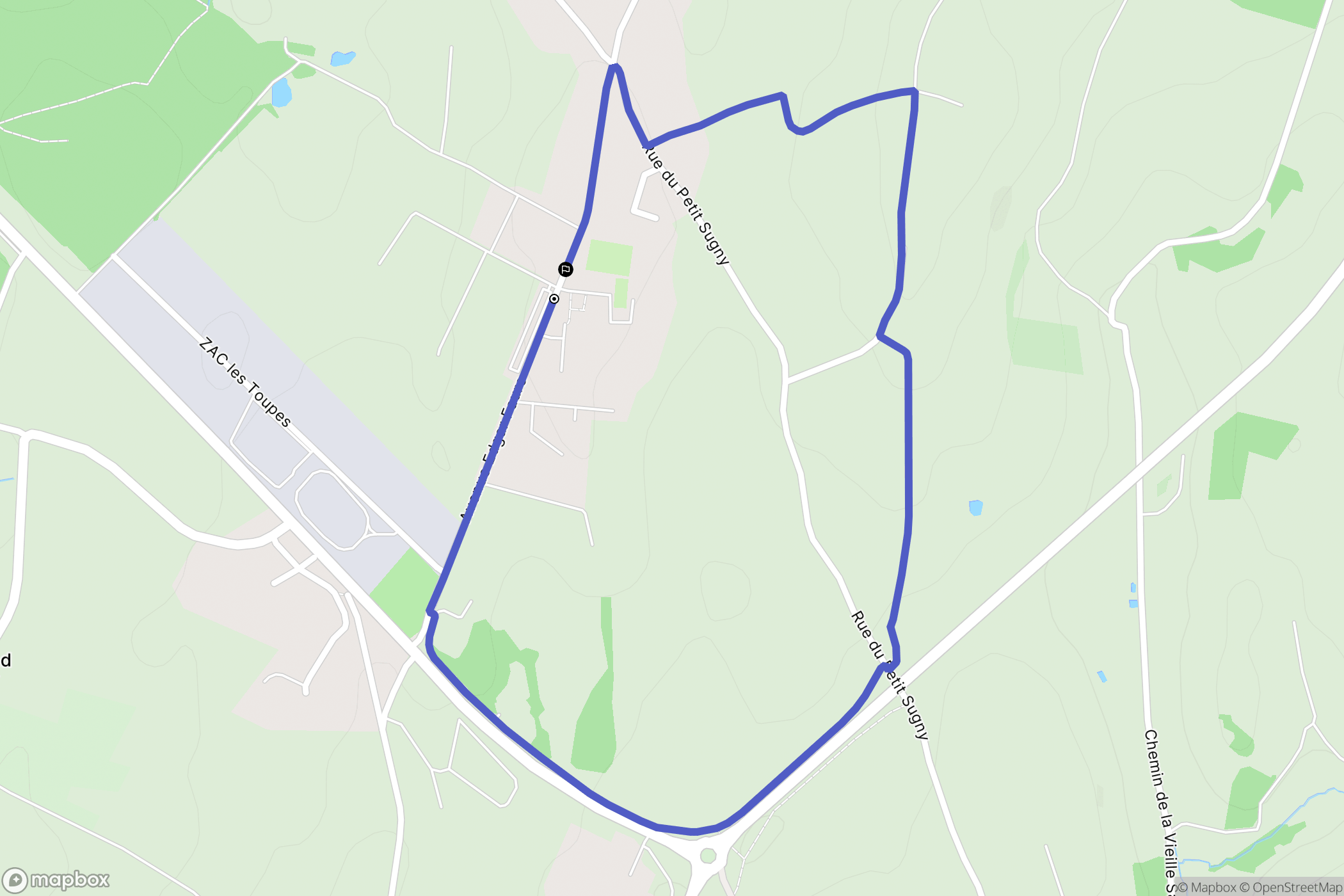 Montmorot : carte du parcours de randonnée - France