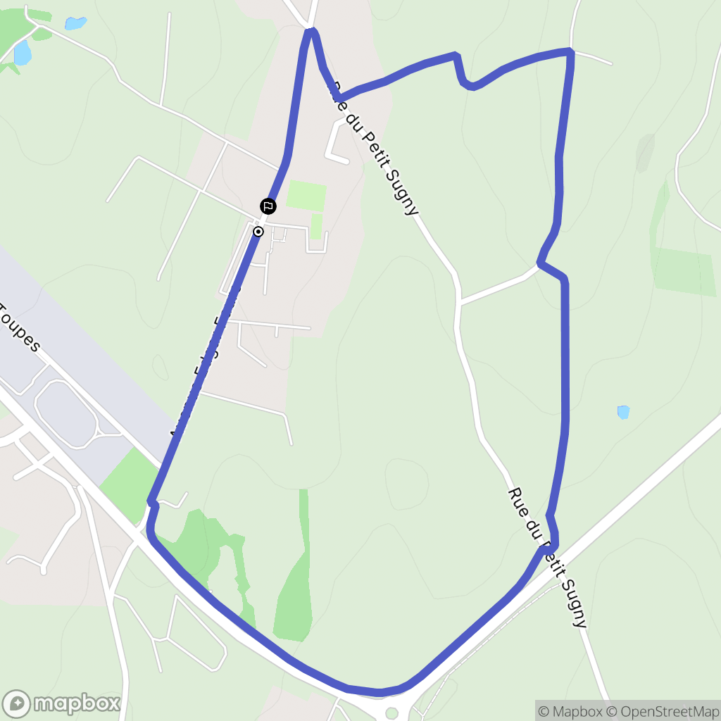 Montmorot : carte du parcours de randonnée - France