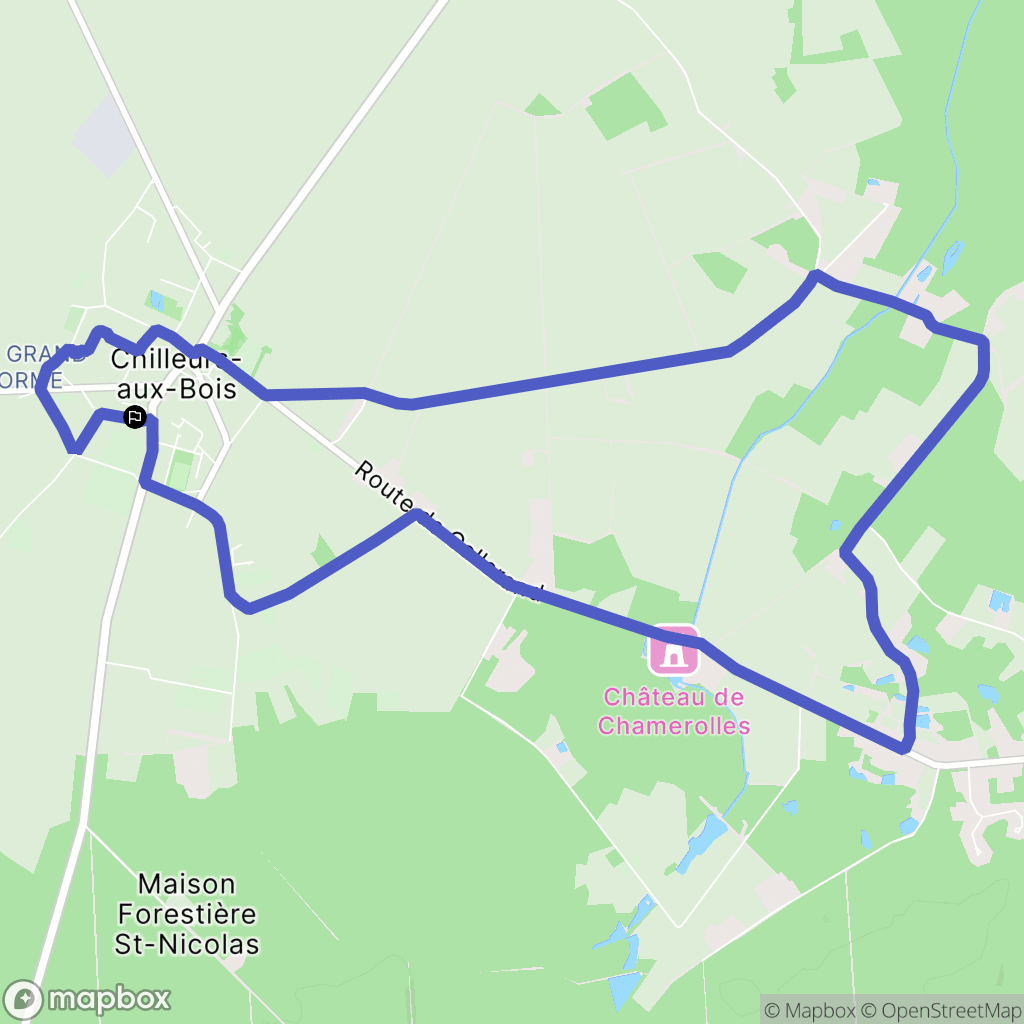 Chilleurs-aux-Bois : carte du parcours de randonnée - France