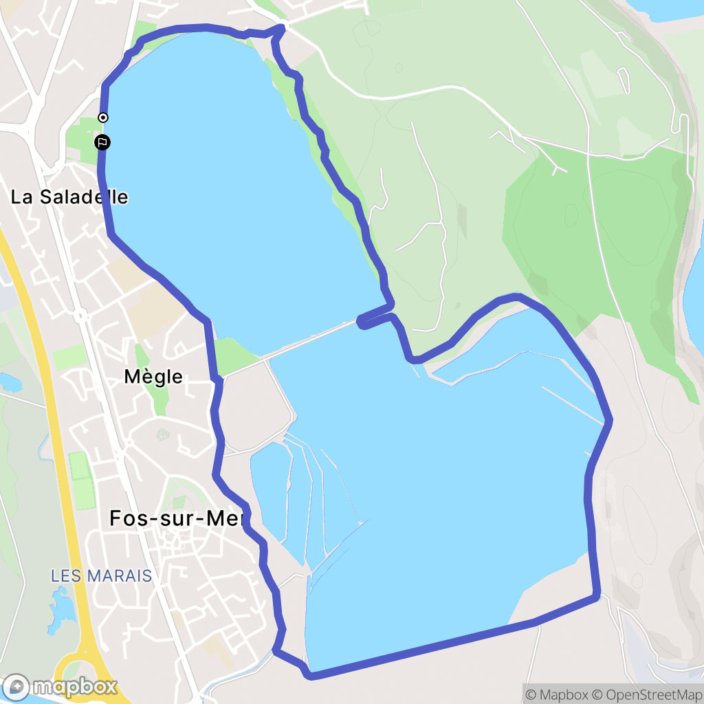 Fos-sur-Mer : carte du parcours de randonnée - France
