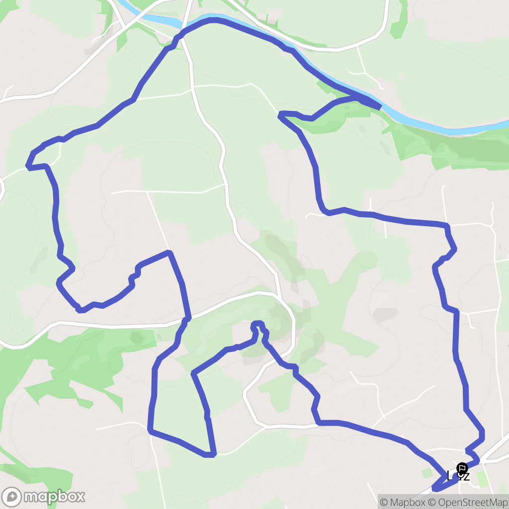 Laz : carte du parcours de randonnée - France