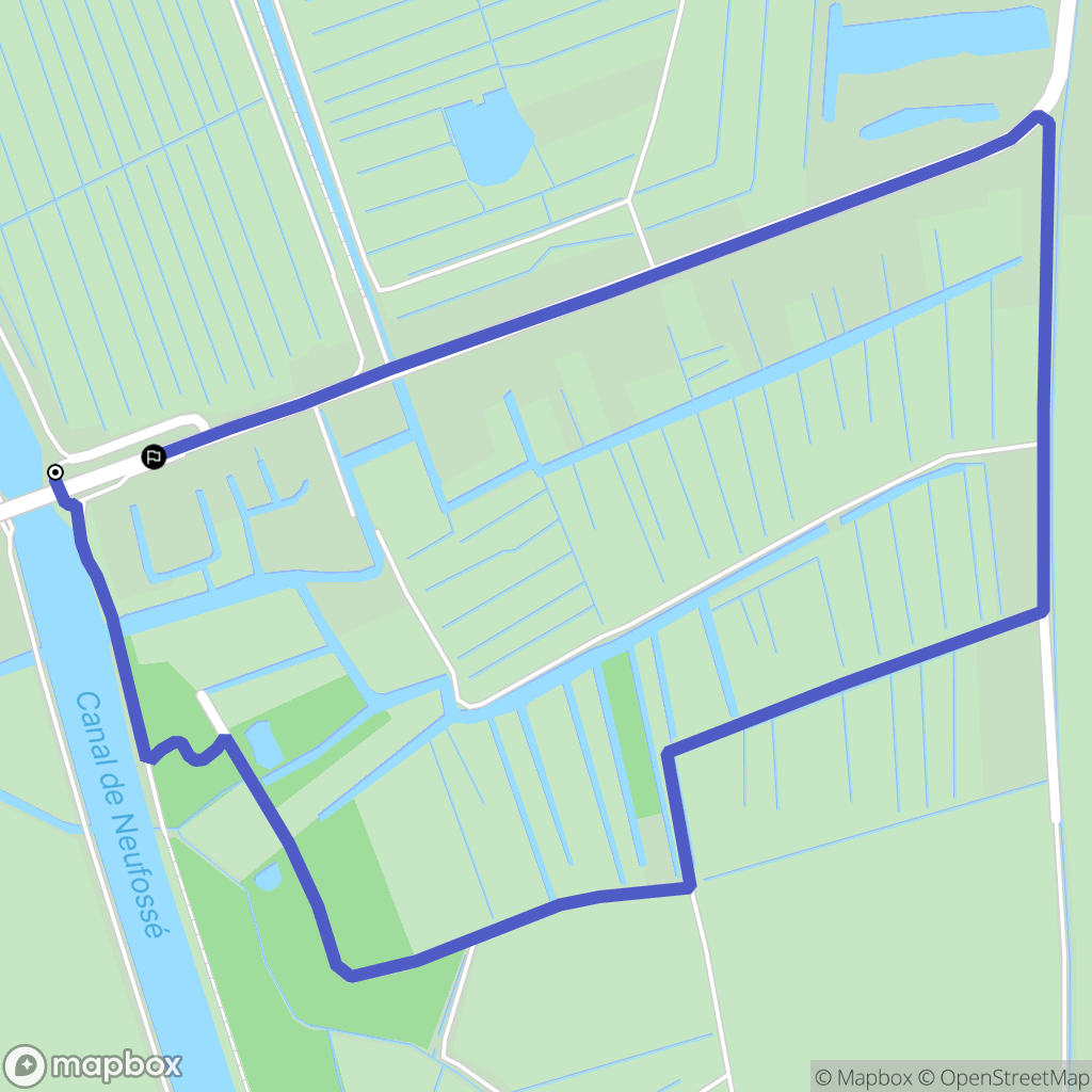Saint-Omer : carte du parcours de randonnée - France