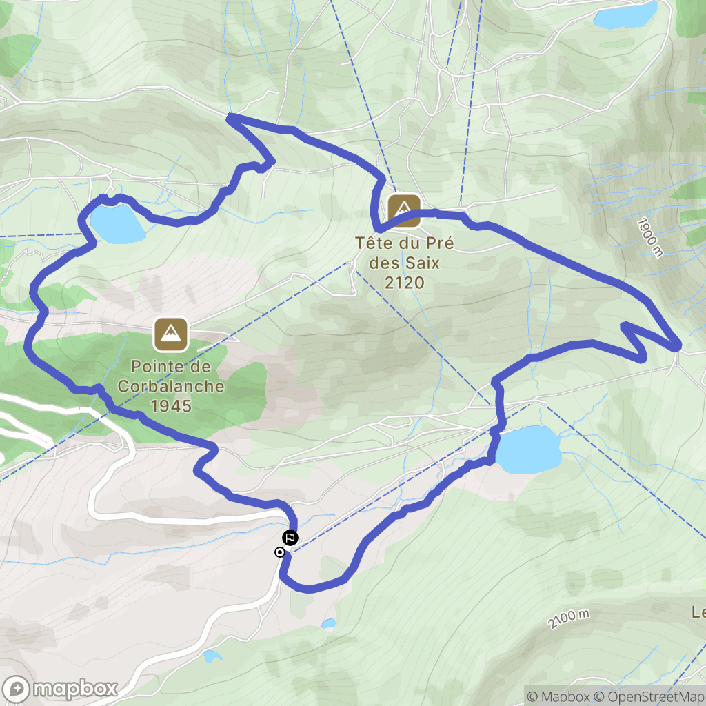 Arâches-la-Frasse : carte du parcours de randonnée - France