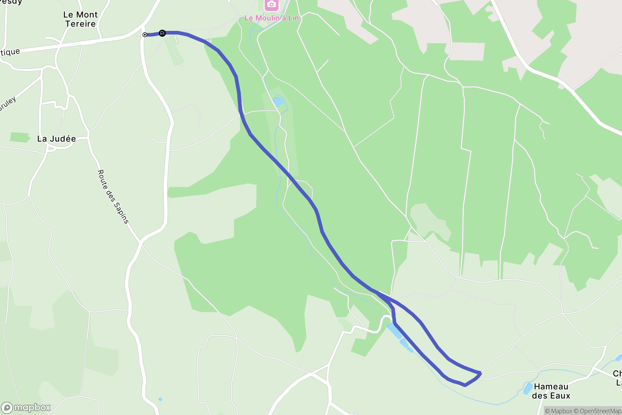 Fermanville : carte du parcours de randonnée - France