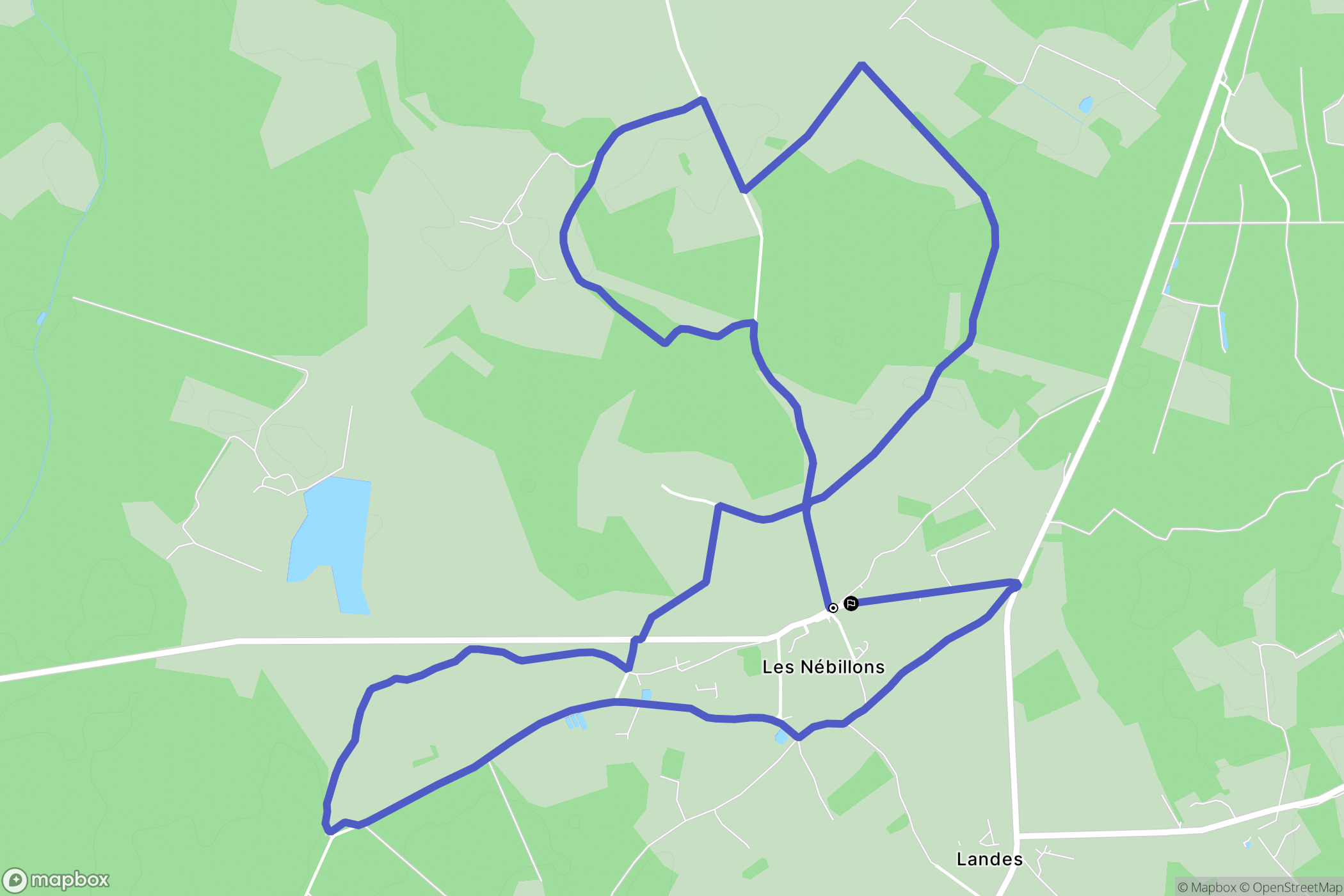 Thenay : carte du parcours de randonnée - France