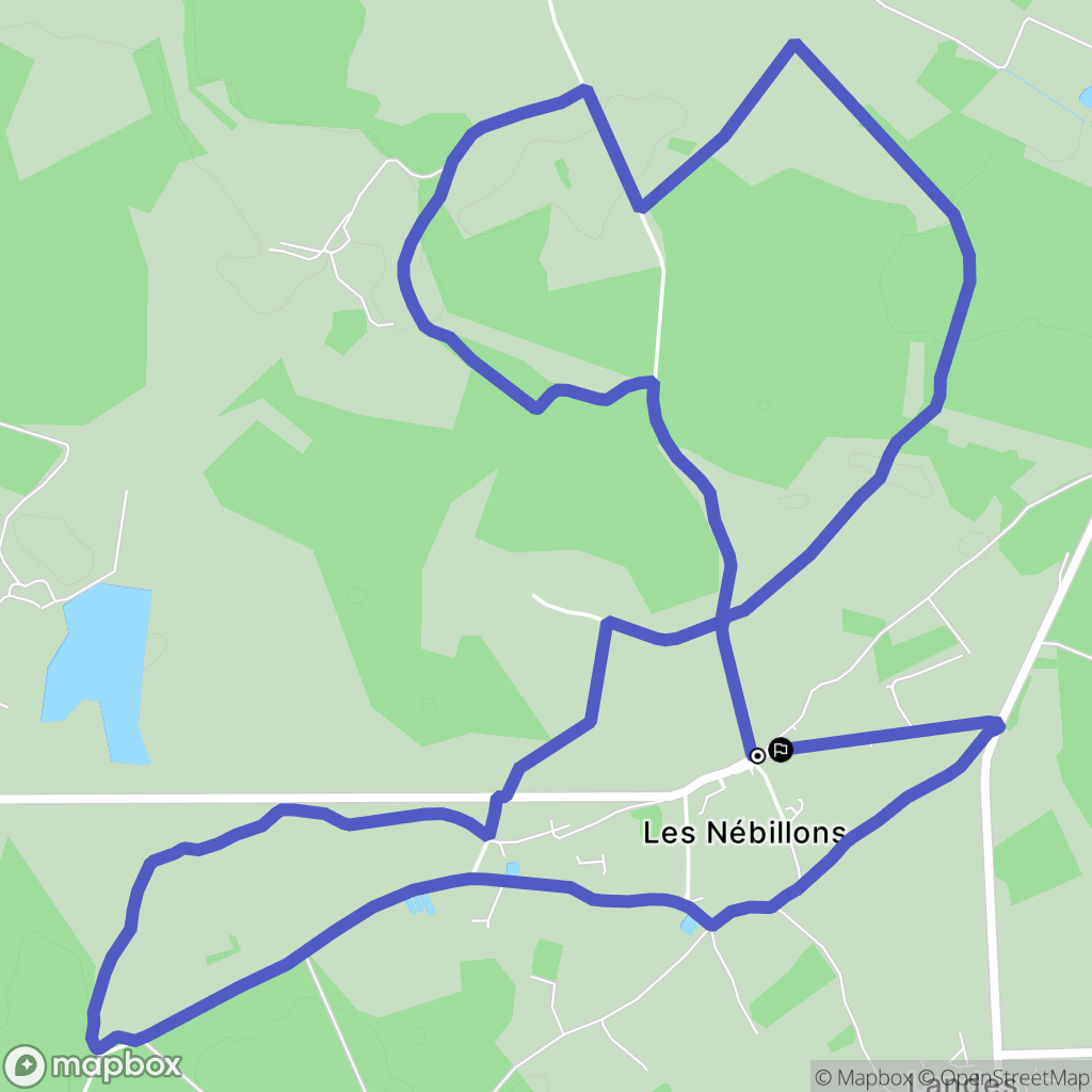 Thenay : carte du parcours de randonnée - France