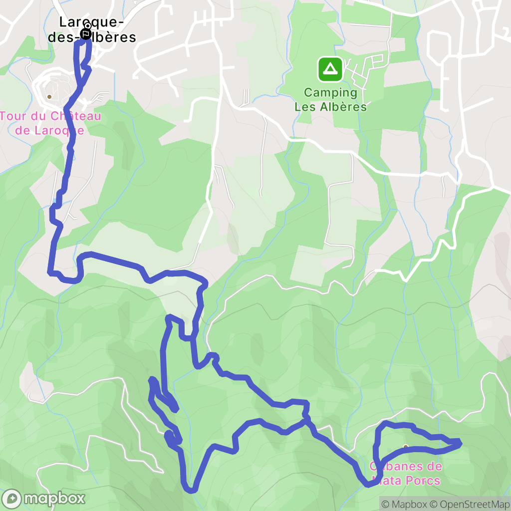 Laroque-des-Albères : carte du parcours de randonnée - France