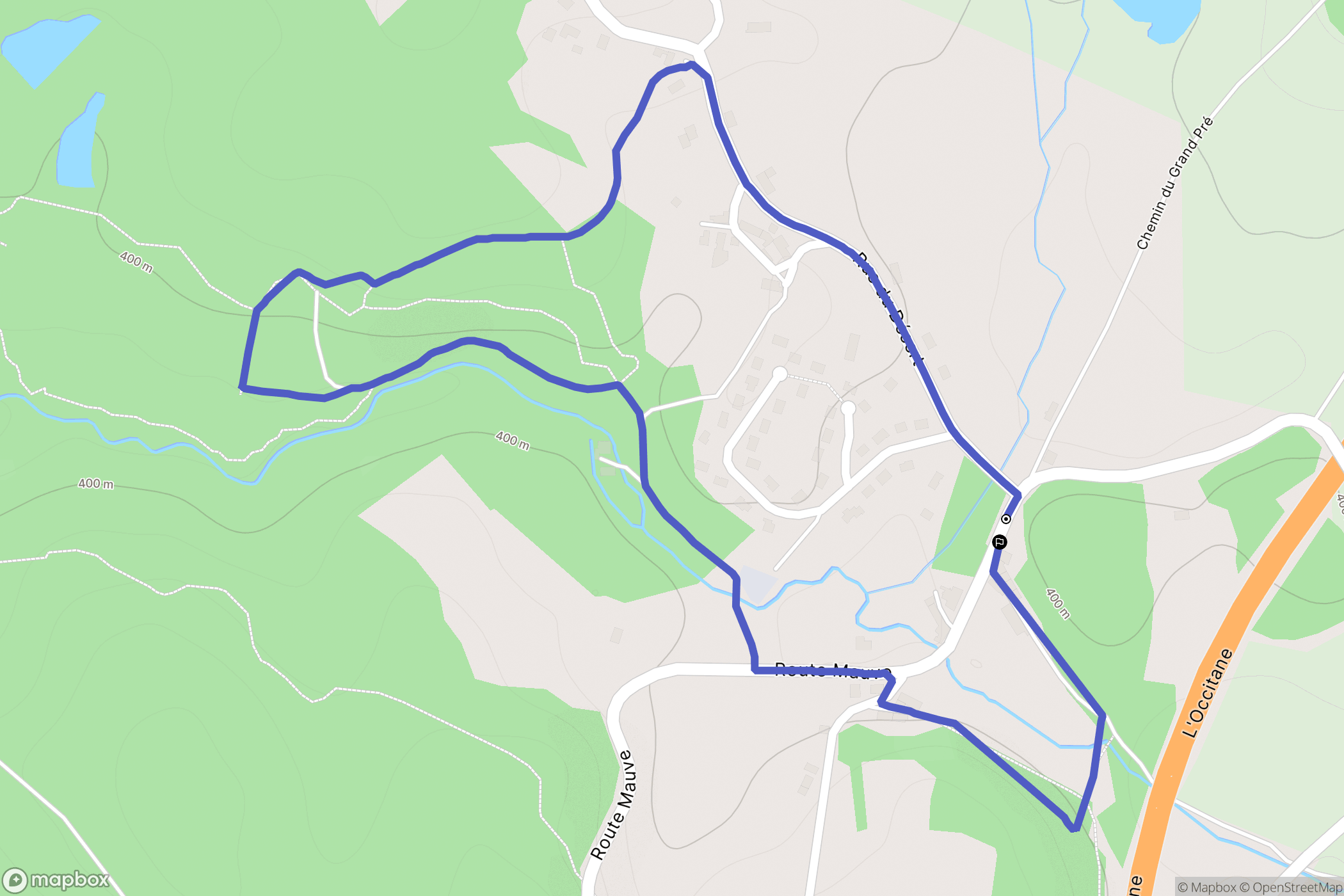 Razès : carte du parcours de randonnée - France