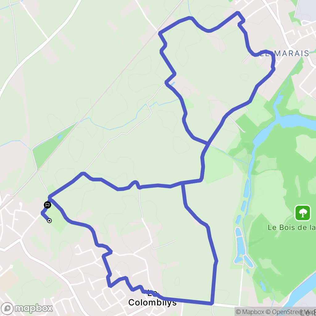 Wavrin : carte du parcours de randonnée - France