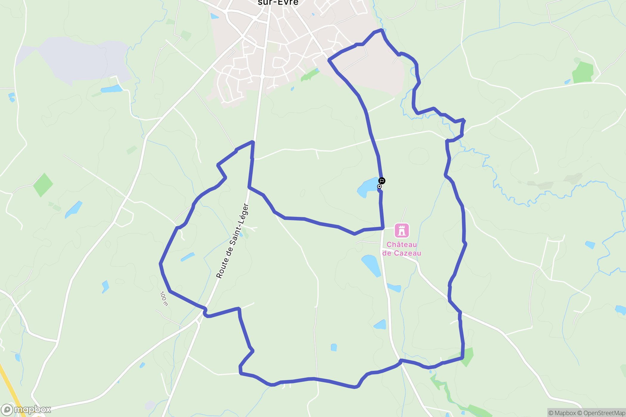 Le May-sur-Èvre : carte du parcours de randonnée - France