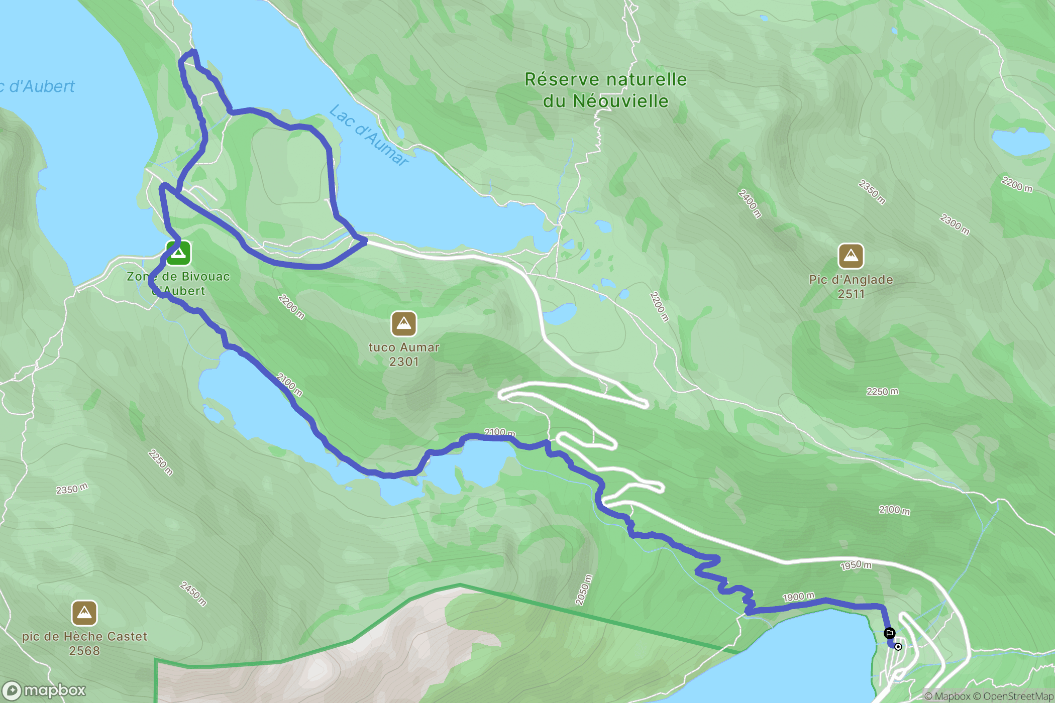 Saint-Lary-Soulan : carte du parcours de randonnée - France