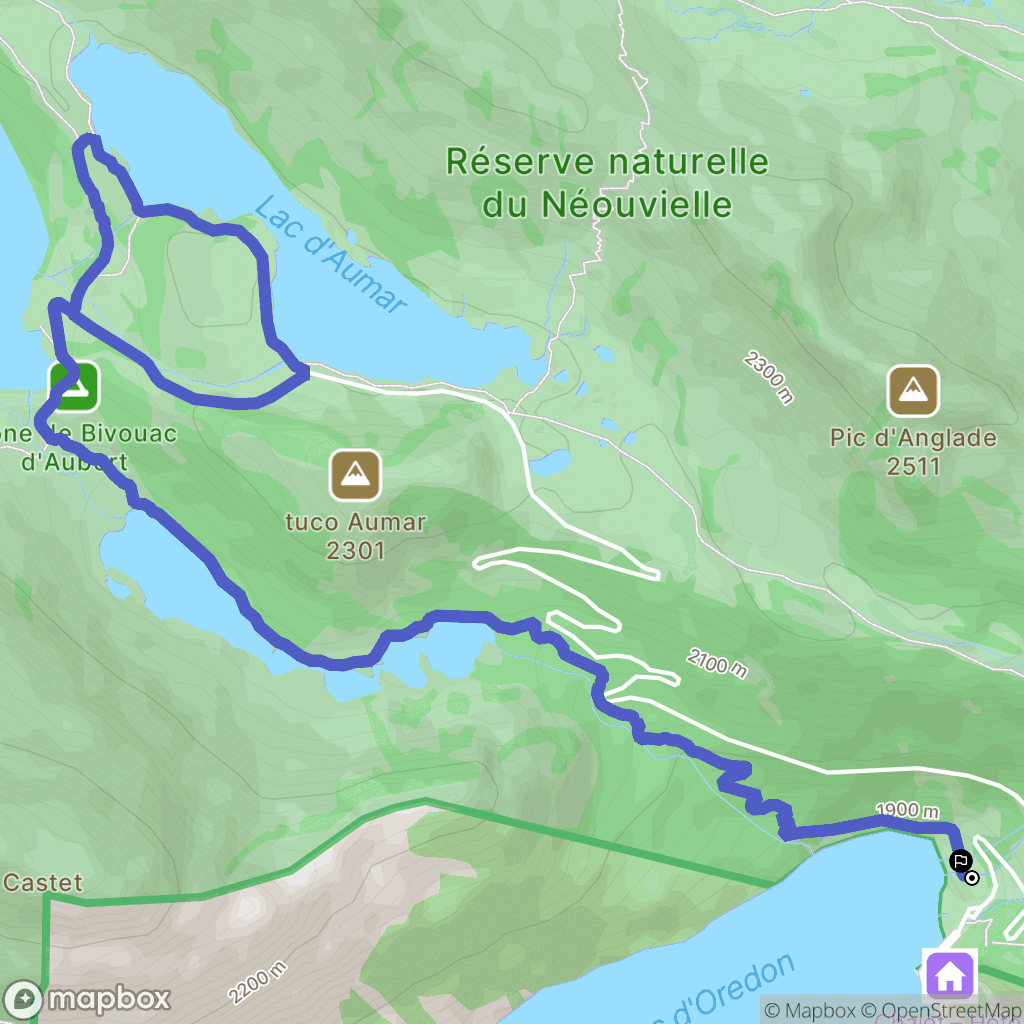 Saint-Lary-Soulan : carte du parcours de randonnée - France