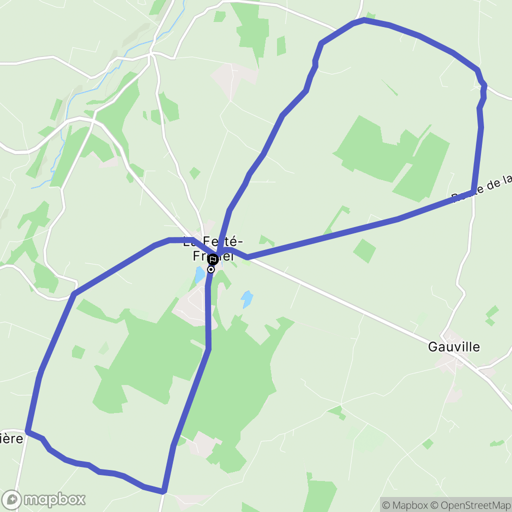 La Ferté-en-Ouche : carte du parcours de randonnée - France