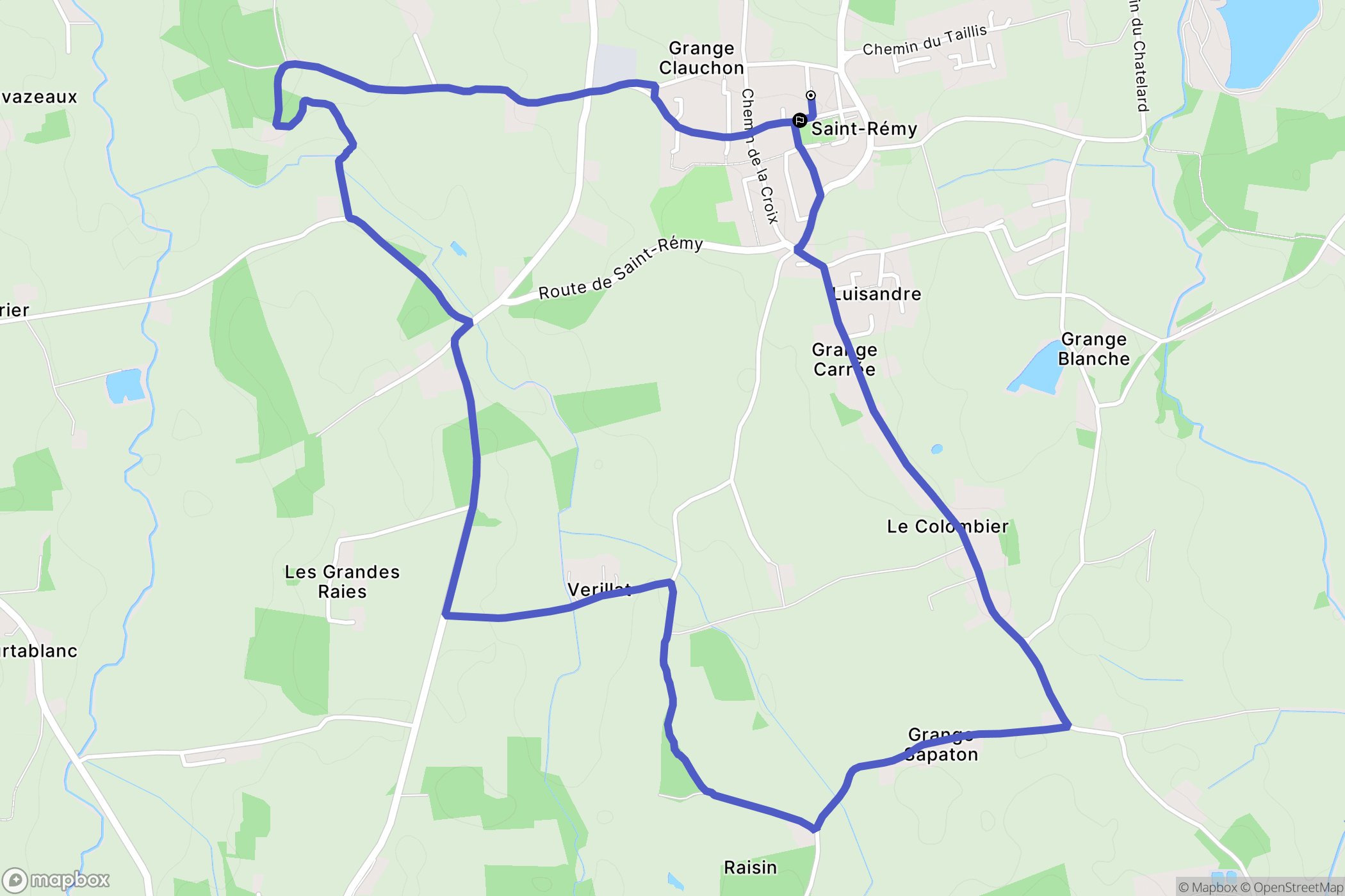Saint-Rémy : carte du parcours de randonnée - France